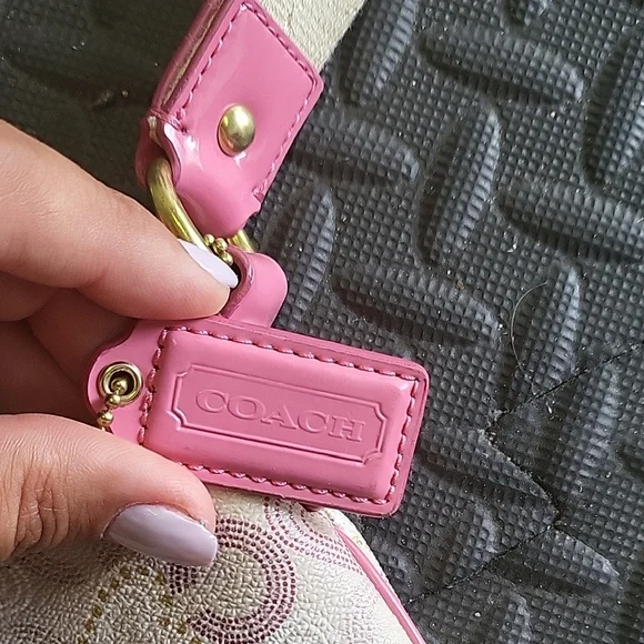 Coach Tan and Pink Crossbody Bag - Picture 5 of 8